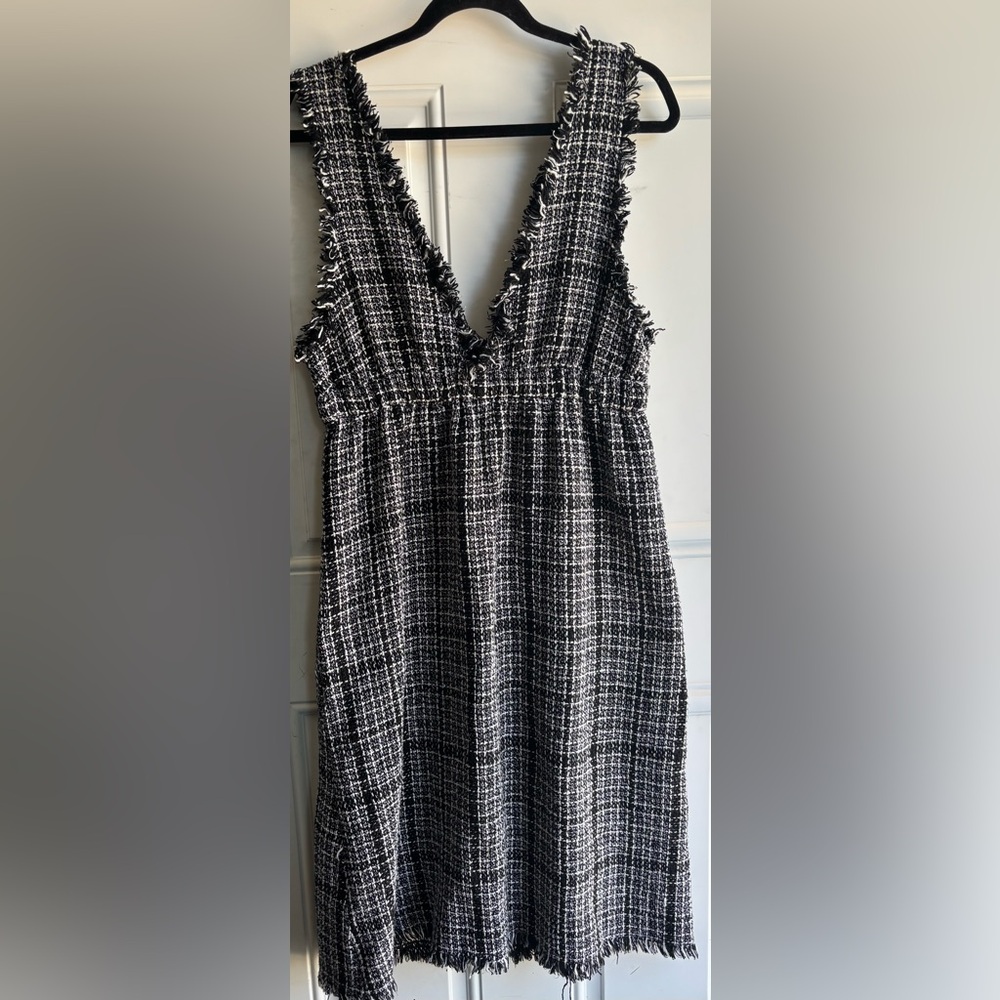 SHEIN Black and White Tweed Dress